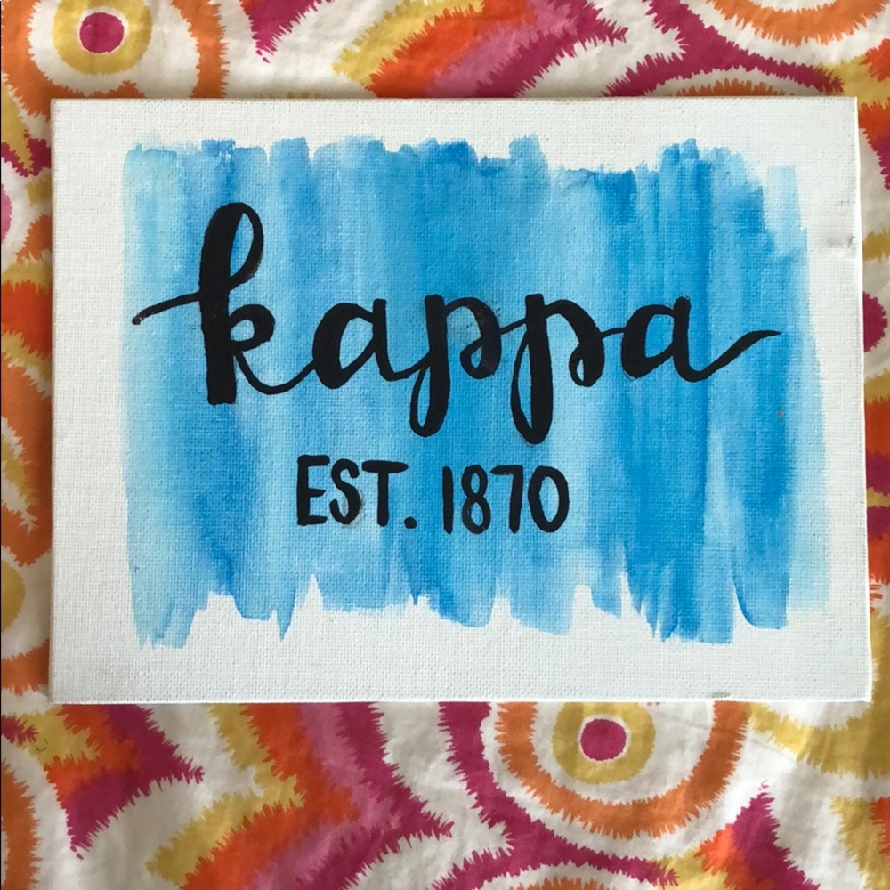 Small Kappa Kappa Gamma (KKG) Sorority Canvas Art